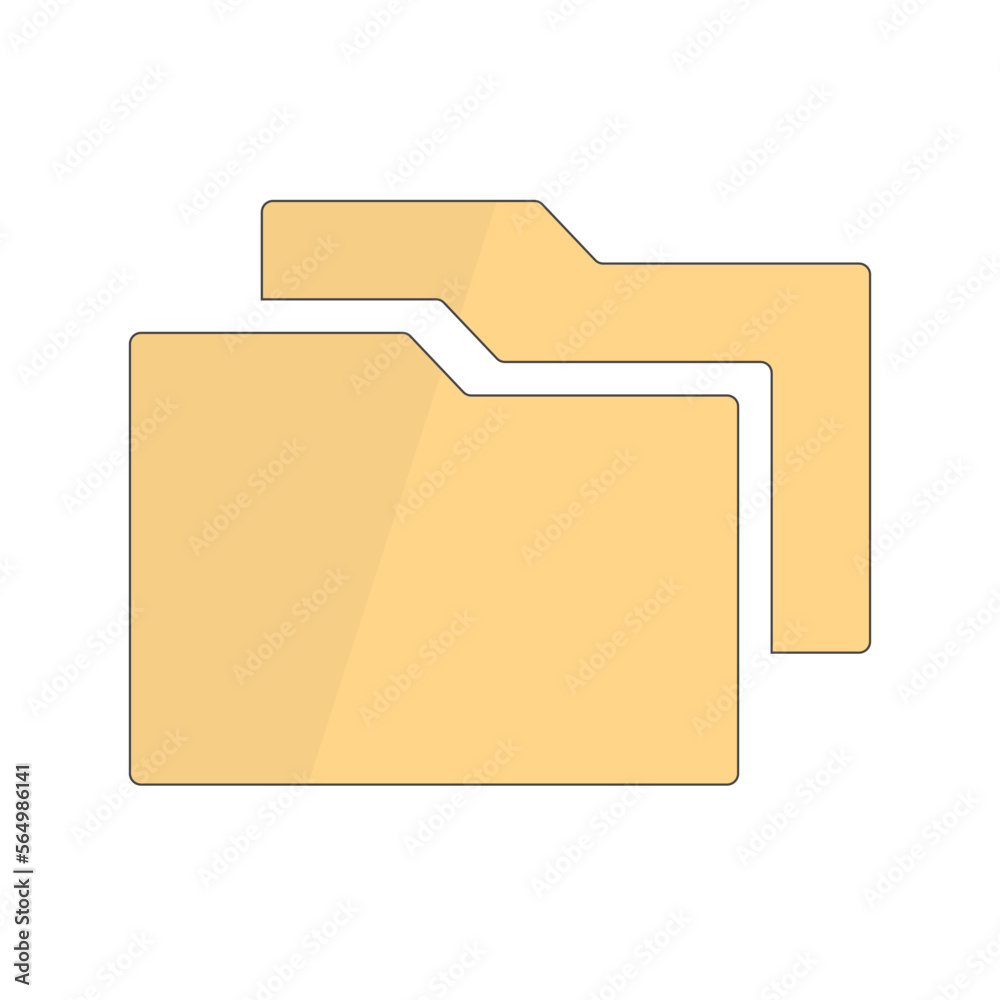 Poster folder icon. directory icon. computer folder. vector.