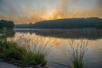 sunrise over the river
