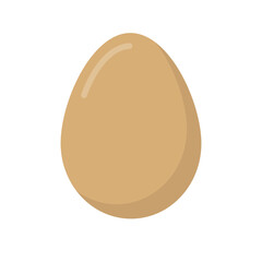 Brown chicken egg icon. Vector.