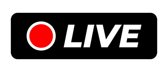Live streaming logo icon. Vector.