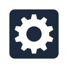 Gear button icon. Setting button. Vector.