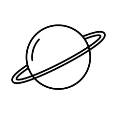 Simple Saturn icon. Planet icon. Vector.