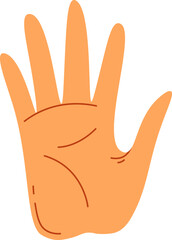 Showing palm flat icon Hand