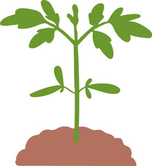 Plant in rich soil flat icon Plants planting