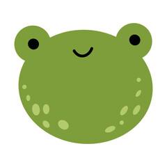 cute frog in cartoon illustration