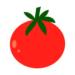 tomato with green leaves