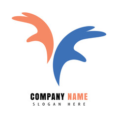 two palm illustration image, used for web business, company.