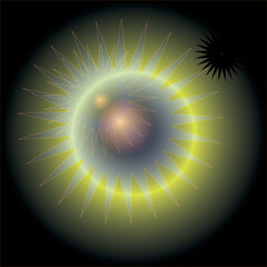 A composition of bright shining stars. Vector file for designs.