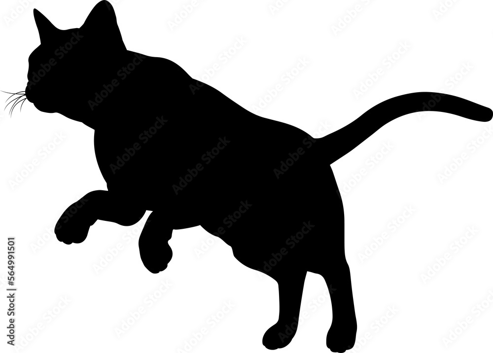 Sticker Silhouette Cat Pet Animal