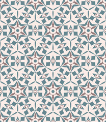 Fototapeta premium Abstract tileable geometric pattern. A seamless background, vintage texture. 
