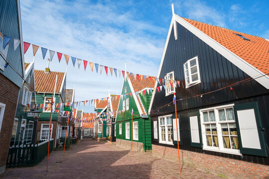 Traditional wooden houses in Marken
