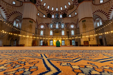 Obraz premium Interior of Sehzade Mosque or Prince's Mosque (Turkish: Sehzade Camii) , an Ottoman imperial mosque located in the district of Fatih