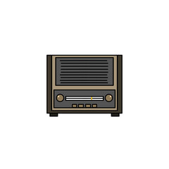 radio icon design, a simple icon with an elegant concept, suitable for your collection or business logo
