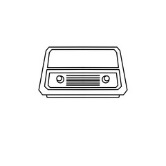 radio icon design, a simple icon with an elegant concept, suitable for your collection or business logo