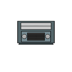 radio icon design, a simple icon with an elegant concept, suitable for your collection or business logo