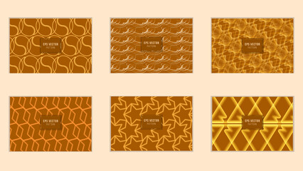 Set of Brown Geometric patterns. Abstract geometric hexagonal graphic design print 3d cubes pattern. geometric cubes pattern.