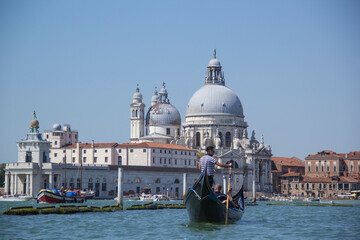 Fototapeta premium Beautiful views of Santa Maria Della Salute and the Venetian lagoon in Venice, Italy