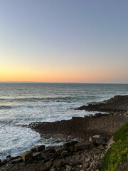 sunset on the coast of the atlantic ocean