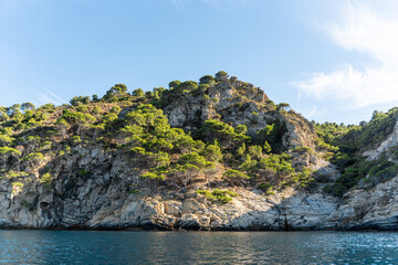 Fototapeta na wymiar Landscape of the Costa Brava in summer.