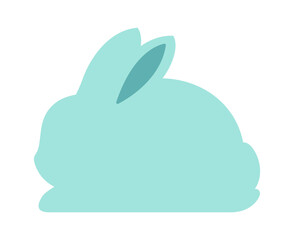 Cute Easter bunny pattern flat icon Holiday celebration decor