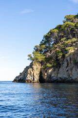 Fototapeta na wymiar Landscape of the Costa Brava in summer.