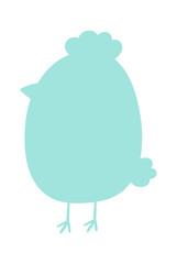 Cute Easter chicken pattern element flat icon