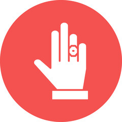 Ring in Hand Icon Style