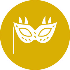 New Year Mask Icon Style