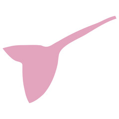 Isolated petal illustration in pink - graphic design element