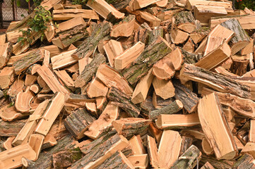 Natural fuel for heating the house.