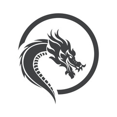 Dragon vector icon design logo template. isolated white background