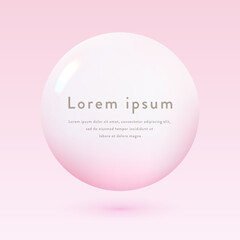 Pink round badge