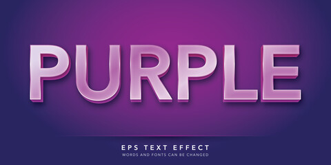 purple 3d editable text effect
