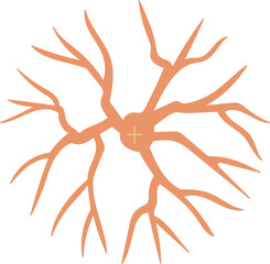 decoration top view of tree illustration.