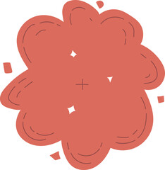 decoration top view of tree illustration.