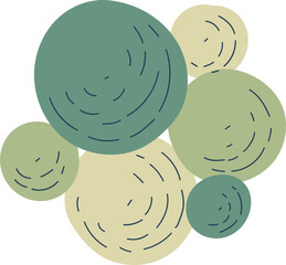 decoration top view of tree illustration.