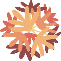 decoration top view of tree illustration.