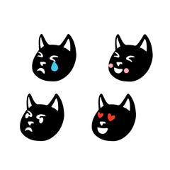 emoticon cat icons logo