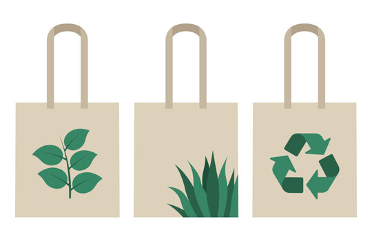 Three Eco Friendly Shopping Tote Bags