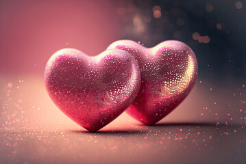 Obraz premium valentine hearts background