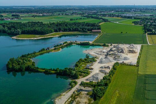 Kiesabbau am Burgsee bei Deggendorf