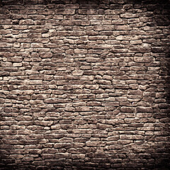 A Dark Brick Wall Background created with Generative AI Technology