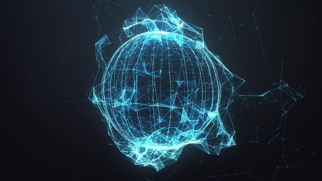Abstract Mesh Sphere - Futuristic Technology Style