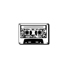 vintage cassette tape vector illustration concept