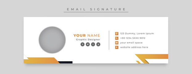 Creative email signature template design or email footer