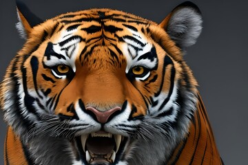 portrait of a bengal tiger. Generate AI.