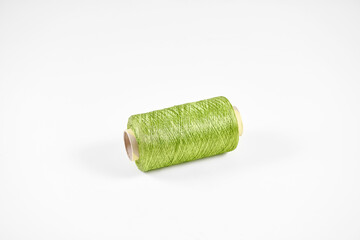 Yarn rope and fabric white background isolated style.