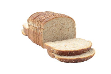 isolated whole meal bread. png file