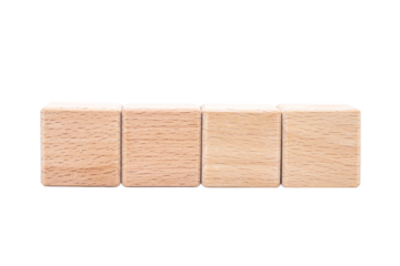 wood cube blocks isolated. png file