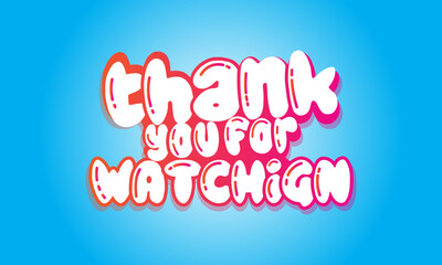 Thank you for watching retro typography and cartoon font.